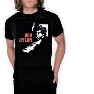 Bob Dylan Wacko Maria style Red Logo Piano rock Official T-Shirt L NWT